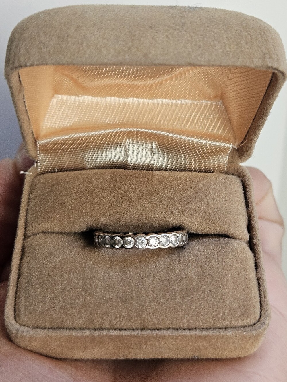 Sterling Silver CZ Eternity Band Ring Size 7